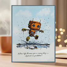 Load image into Gallery viewer, Bot-ology Rainy Day Red Rubber Stamp Andy Skinner 07-0066-A5