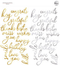 Load image into Gallery viewer, Foiled Sentiment Ephemera Pinkfresh 261924