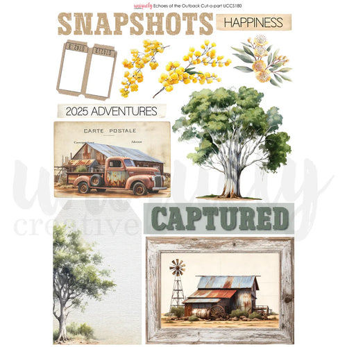 Echoes of the Outback Cut a Part Sheet UCCS180 Uniquely Creative