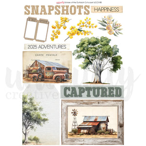 Echoes of the Outback Cut a Part Sheet UCCS180 Uniquely Creative