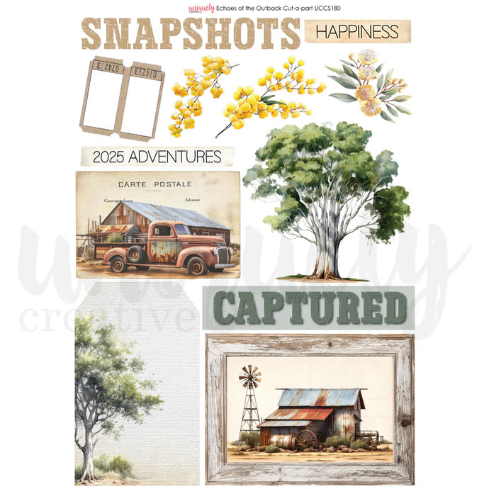 Echoes of the Outback Cut a Part Sheet UCCS180 Uniquely Creative