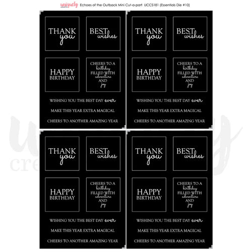Echoes of the Outback Cut a Part Sheet Mini UCCS181 Uniquely Creative