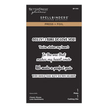 Load image into Gallery viewer, Classic Mouse Love Sentiments BetterPress Glimmer Spellbinders BP-346