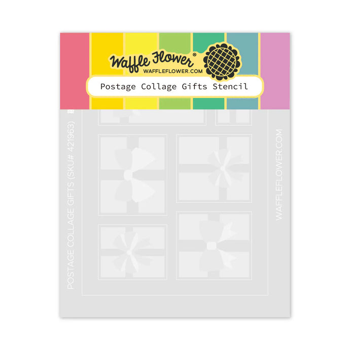 Postage Collage Gifts Stencil Waffle Flower 421963