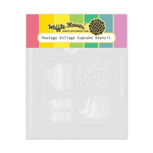 Load image into Gallery viewer, Postage Collage Cupcake Stencil Waffle Flower 421962