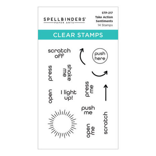 Take Action Sentiment Stamps Spellbinders STP-217