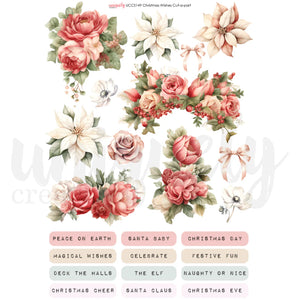 Christmas Wishes A4 Cut a part Sheet Uniquely Creative UCCS149