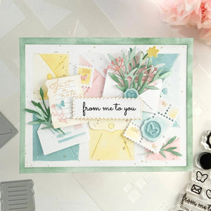 Postage Collage Seals Waffle Flower 421986
