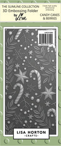Candy Canes & Berries Lisa Horton 3D Embossing Folder LHCEF080