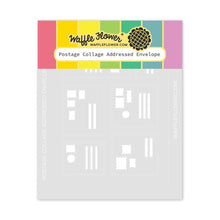 Load image into Gallery viewer, Postage Collage Addressed Envelope Stencil Waffle Flower 422000