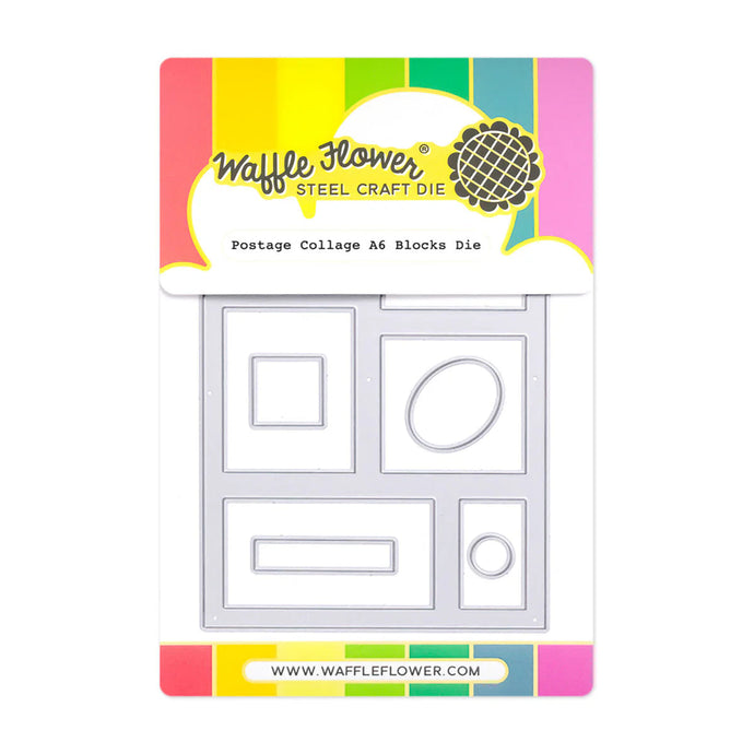 Postage Collage A6 Blocks Die Waffle Flower 421946