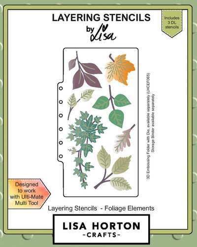 Foliage Elements Layering Stencils Lisa Horton LHCAS033