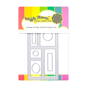 Postage Collage Slimline Blocks Die Waffle Flower 421948