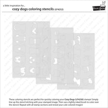 Load image into Gallery viewer, Cozy Dogs Colouring Stencils LF4252