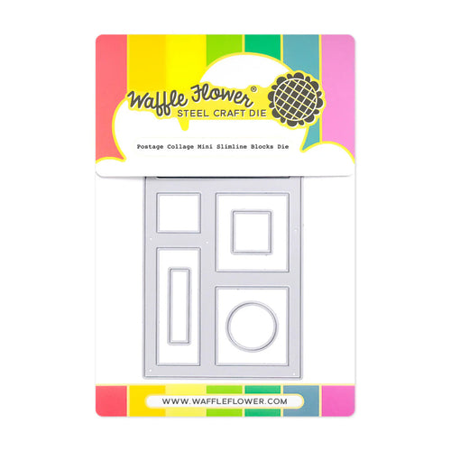Postage Collage Mini Slimline Blocks Die Waffle Flower 421949
