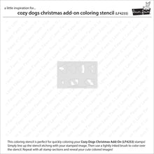 Load image into Gallery viewer, Cozy Dogs Christmas Add On Colouring Stencil LF4255