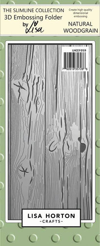 Natural Woodgrain Embossing Folder Lisa Horton LHCEF059