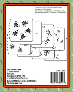 Christmas Wreath 6x6 Layering Stencils LHCAS053 Lisa Horton