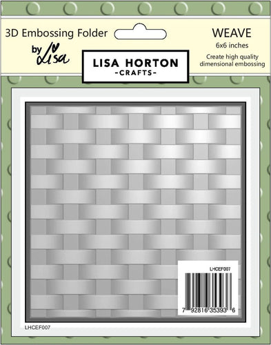 Weave 6x6 Embossing Folder Lisa Horton LHCEF007