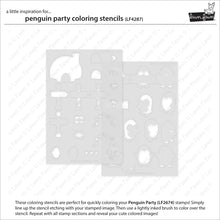 Load image into Gallery viewer, Penguin Party Colouring Stencils Lawn Fawn LF4287