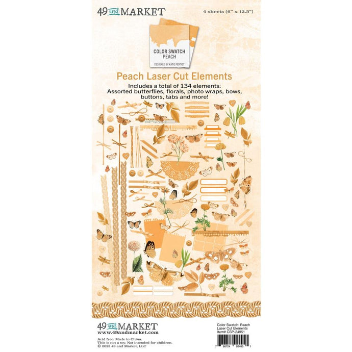 Peach - Laser Cut Elements CSP-24951 49 & Market