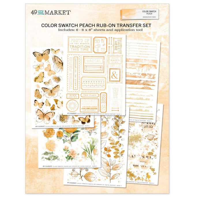 Peach - Rub-On 6x8” Transfer Set CSP-24883 49 & Market