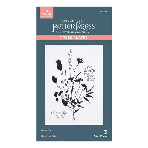 Bloom Wildly BetterPress Plate BP-229 Spellbinders