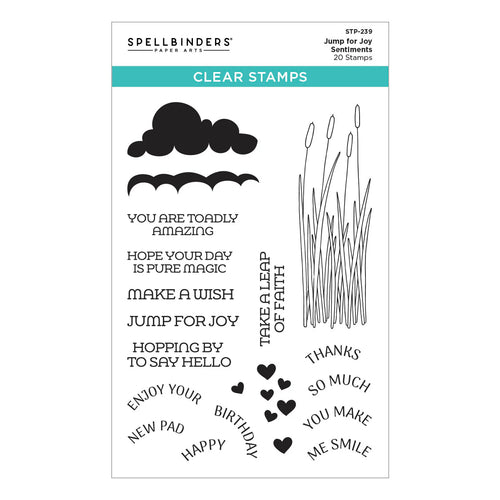 Jump for Joy Sentiments Stamps STP-239 Spellbinders