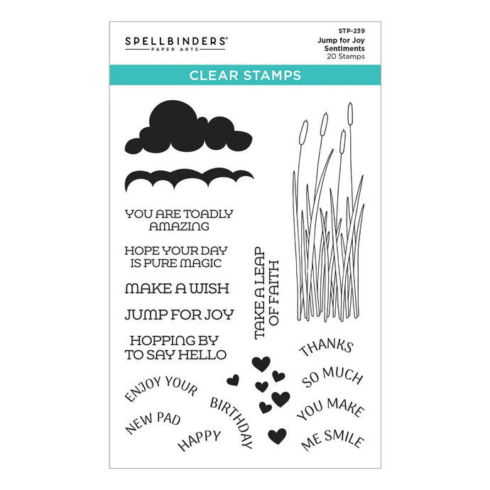 Jump for Joy Sentiments Stamps STP-239 Spellbinders