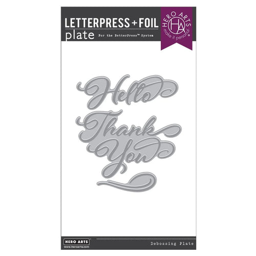 Hello & Thank You BetterPress & Foil Plates Hero Arts HP118
