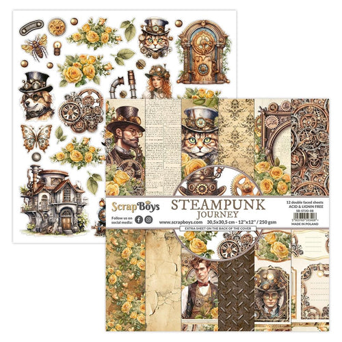 Steampunk Journey 12x12 Paper Pack SB-STJO-08 Scrap Boys