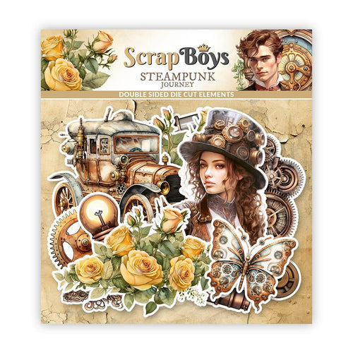 Steam Punk Journey Double Sided Die Cut Elements Scrap Boys SB-STJO-12