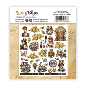 Steam Punk Journey Double Sided Die Cut Elements Scrap Boys