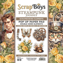 Load image into Gallery viewer, Steam Punk Journey 6x6 Cut Out Paper Pad SB-STJO-11 Scrap Boys