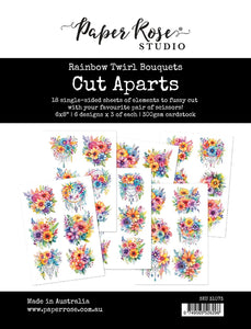 Rainbow Twirl Bouquets Cut Aparts 31073 Paper Rose