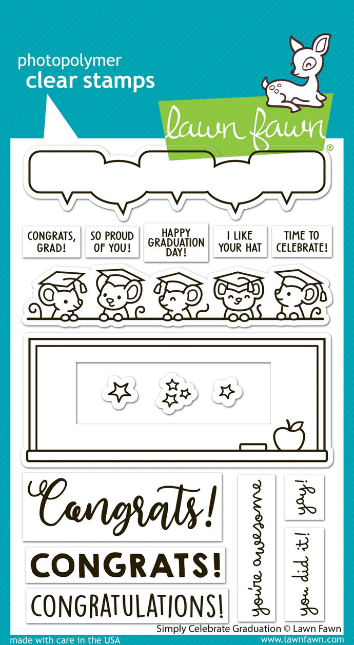 Simply Celebrate Graduation Stamps Lawn Fawn LF3716