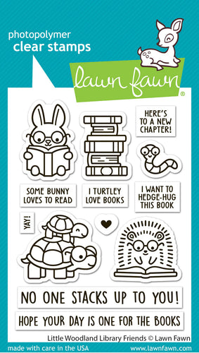 Little Woodland Library Friends Stamp Lawn Fawn LF3713