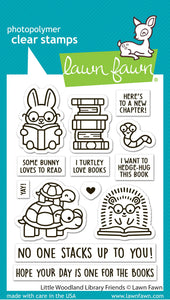 Little Woodland Library Friends Stamp Lawn Fawn LF3713