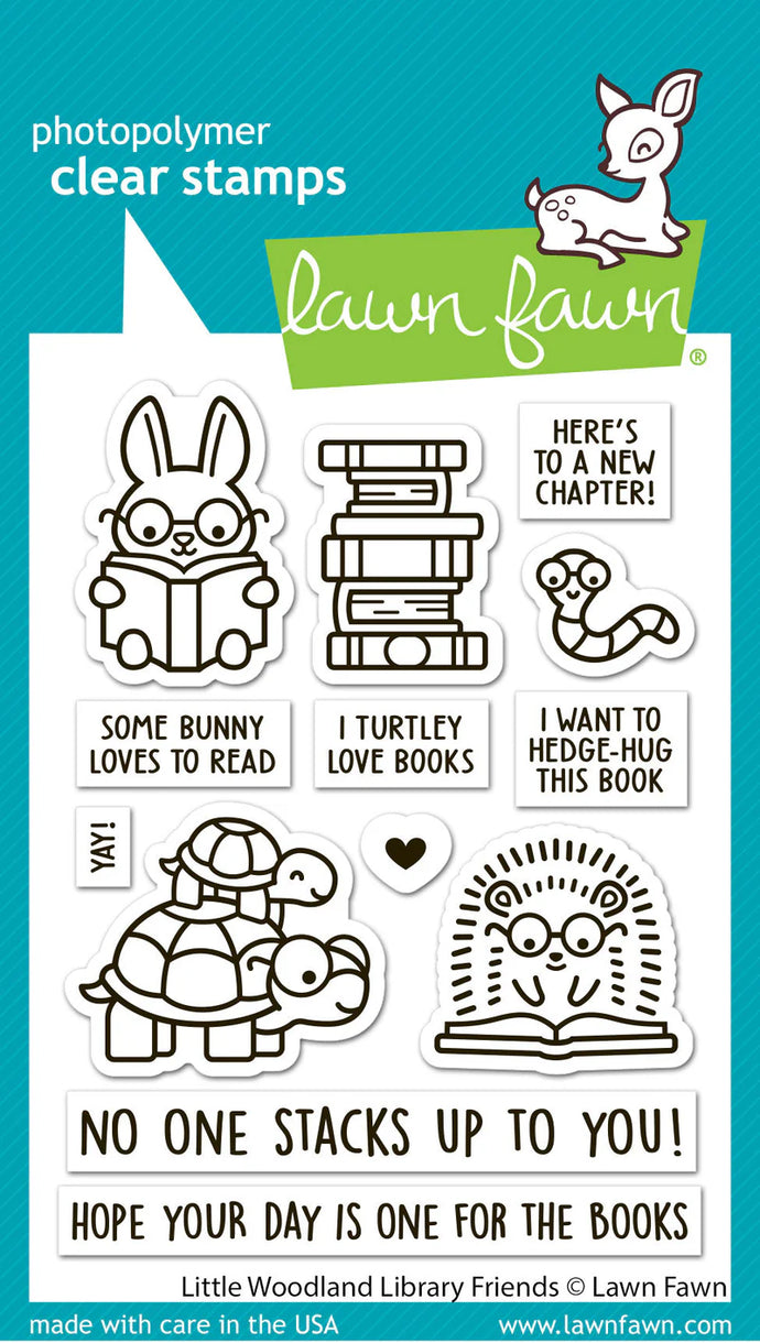 Little Woodland Library Friends Stamp Lawn Fawn LF3713