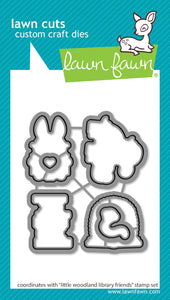 Little Woodland Library Friends Stamp Lawn Fawn LF3714