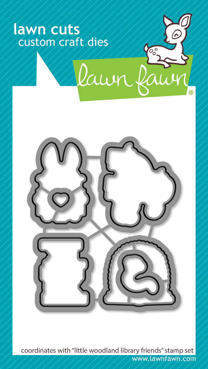 Little Woodland Library Friends Stamp Lawn Fawn LF3714