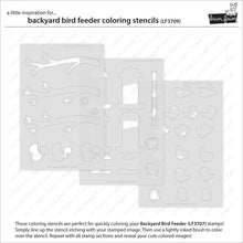 Load image into Gallery viewer, Backyard Bird Feeder Colouring Stencils Lawn Fawn LF3709