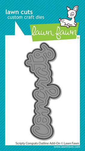 Scripty Congrats Outline Add On Die Lawn Fawn LF3736