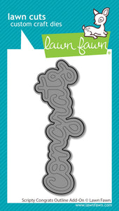Scripty Congrats Outline Add On Die Lawn Fawn LF3736