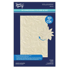 Load image into Gallery viewer, Playful Poinsettia 3D Embossing Folder and Die E3D-072 by Simon Hurley and Spellbinders