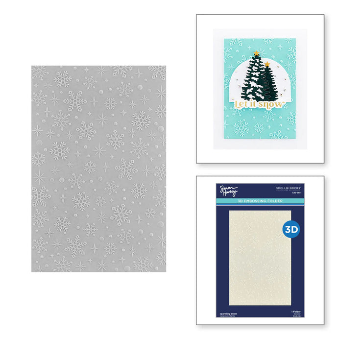 Sparkling Snow 3D Embossing Folder E3D-069 Spellbinders