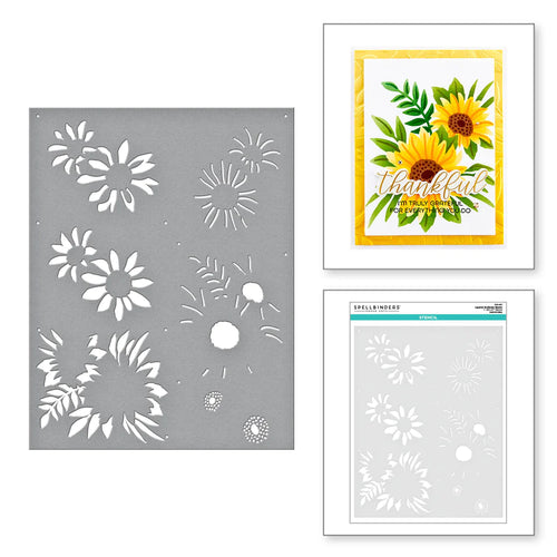 Layered Sunflower Stencil STN-071 Spellbinders