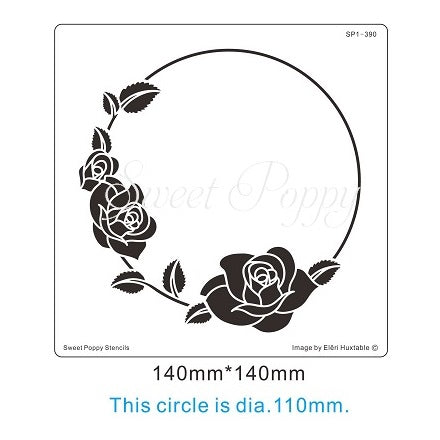 Rose Circle Metal Stencil Sweet Poppy SP1-390