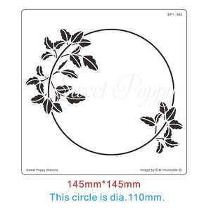 Spring Leaf Circle Metal Stencil Sweet Poppy SP1-392