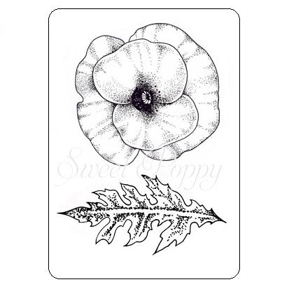Poppy Head Stamp Sweet Poppy SPSTMP_POPPYHEAD